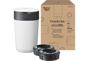 Luieremmer met 45% korting | Tommee Tippee Twist & Click | Wit