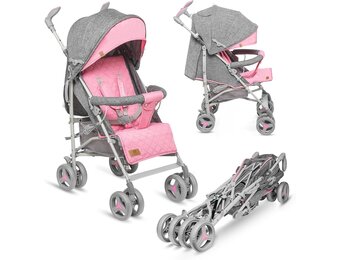 Lionelo Irma Kinderwagen - Lichtgewicht Reisbuggy met Ligstand - Roze