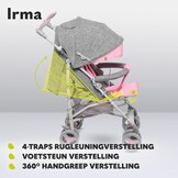 Lionelo Irma Kinderwagen - Lichtgewicht Reisbuggy met Ligstand - Roze