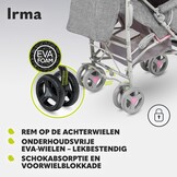 Lionelo Irma Kinderwagen - Lichtgewicht Reisbuggy met Ligstand - Roze