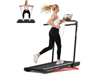 Sperax 4-in-1 Walking Vibration Pad Vibration Pad 0,3-6 km/u voor thuis en op kantoor, loopband voor thuis met app 400 W geen montage nodig (zwart)