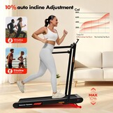Sperax 4-in-1 Walking Vibration Pad Vibration Pad 0,3-6 km/u voor thuis en op kantoor, loopband voor thuis met app 400 W geen montage nodig (zwart)