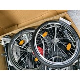 Fietskar kind - buggy - 2-zits - met schokbreker - blauw