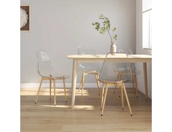 vidaXL Eetkamerstoelen PET Transparant 4 stuks - 59% Korting