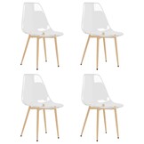 vidaXL Eetkamerstoelen PET Transparant 4 stuks - 59% Korting