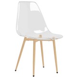 vidaXL Eetkamerstoelen PET Transparant 4 stuks - 59% Korting