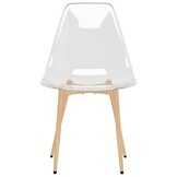 vidaXL Eetkamerstoelen PET Transparant 4 stuks - 59% Korting