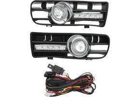 VW Golf Grille met LED Verlichting (1997-2004) | Zwart Kunststof | 80% Korting