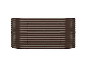 vidaXL Plantenbak 152x80x68 cm gepoedercoat staal bruin