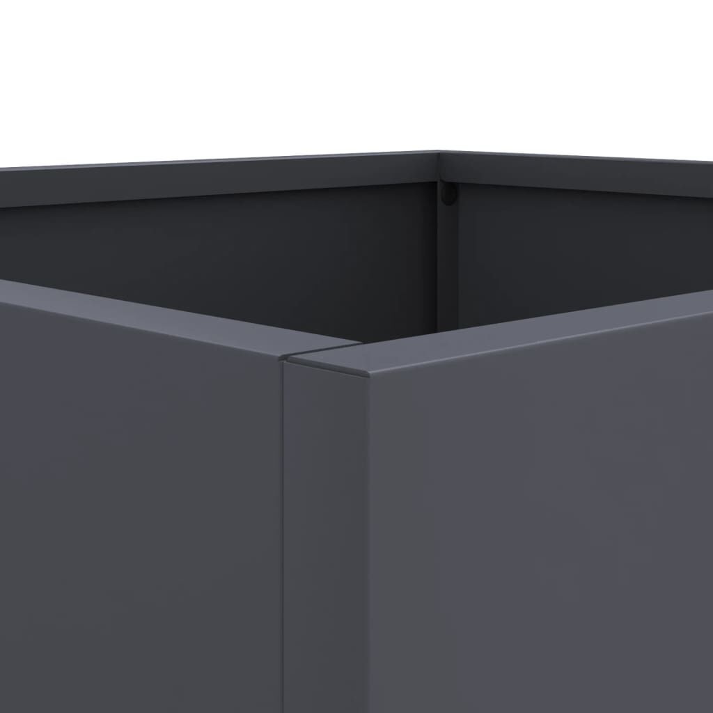 vidaXL Plantenbakken 2 st 49x47x46 cm staal antracietkleurig