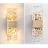 Kristallen LED Wandlamp Goud Vintage | Driekleurig Licht | 86% Korting