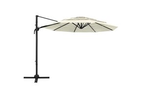 Parasol 4-laags 3x3m Zandkleurig met Aluminium Paal - 55% Korting