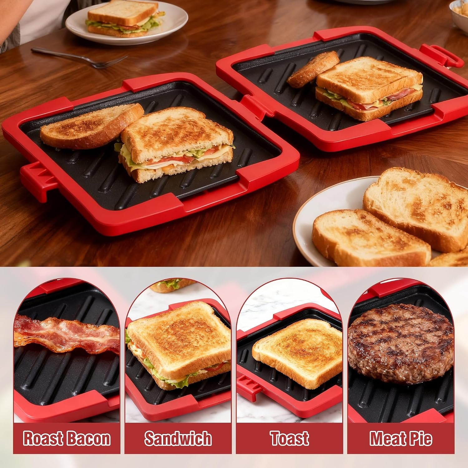 Magnetron Tosti-ijzer & Paninigrill (32% Korting!)