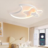LED Plafondlamp Ster & Maan 45CM Dimbare Kinderkamerlamp - 34% Korting