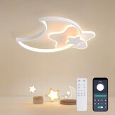 LED Plafondlamp Ster & Maan 45CM Dimbare Kinderkamerlamp - 34% Korting