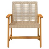 VidaXL Tuinstoelen 2 st. Beige Polyrotan & Acaciahout 54% Korting