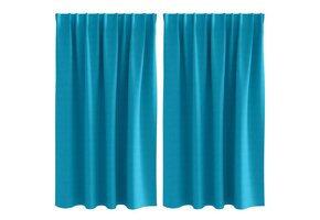 vidaXL Verduisterende Gordijnen Turquoise 140x140cm (2 stuks) - 39% Korting