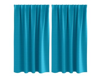 Verduisterende Gordijnen met Ringen 2 stuks Turquoise 140x140cm - 33% Korting