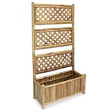 Verhoogde Bamboe Plantenbak met Rek 70 cm - 53% Korting