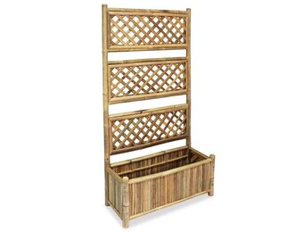 Verhoogde Bamboe Plantenbak met Rek 70 cm - 53% Korting