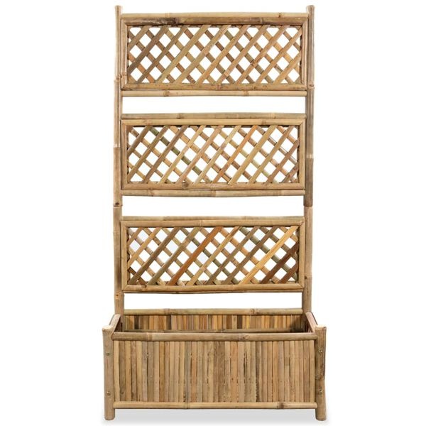 Verhoogde Bamboe Plantenbak met Rek 70 cm - 53% Korting