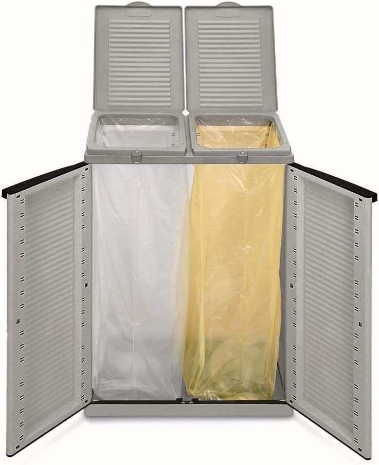 Grijze Afvalscheidingskast Ecocab 2 (2x110L) - Duurzaam & Ruimtebesparend
