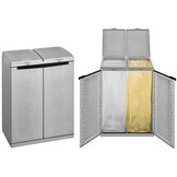 Grijze Afvalscheidingskast Ecocab 2 (2x110L) - Duurzaam & Ruimtebesparend