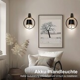 Led-wandlamp Zwart (2 stuks) - Draadloos & Dimbaar - 53% Korting