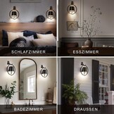 Led-wandlamp Zwart (2 stuks) - Draadloos & Dimbaar - 53% Korting