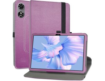 Paarse PU Lederen Tablethoes 360° Draaibaar voor OUKITEL OT6 10,1 inch - 72% Korting