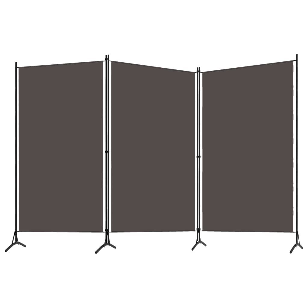 Kamerscherm 3 panelen 260x180 cm Antraciet - 33% Korting
