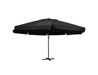 Grote zwarte parasol met aluminium paal - 35% korting