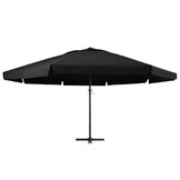 Grote zwarte parasol met aluminium paal - 35% korting