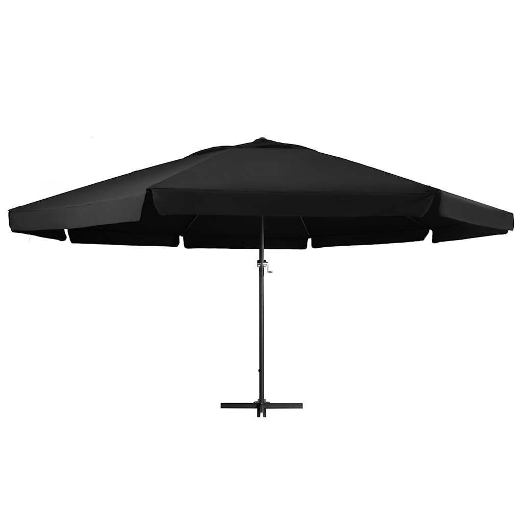 Grote zwarte parasol met aluminium paal - 35% korting