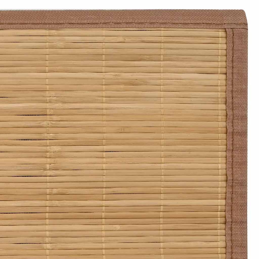 vidaXL Bamboe Tapijt Bruin 160x230 cm - 34% Korting