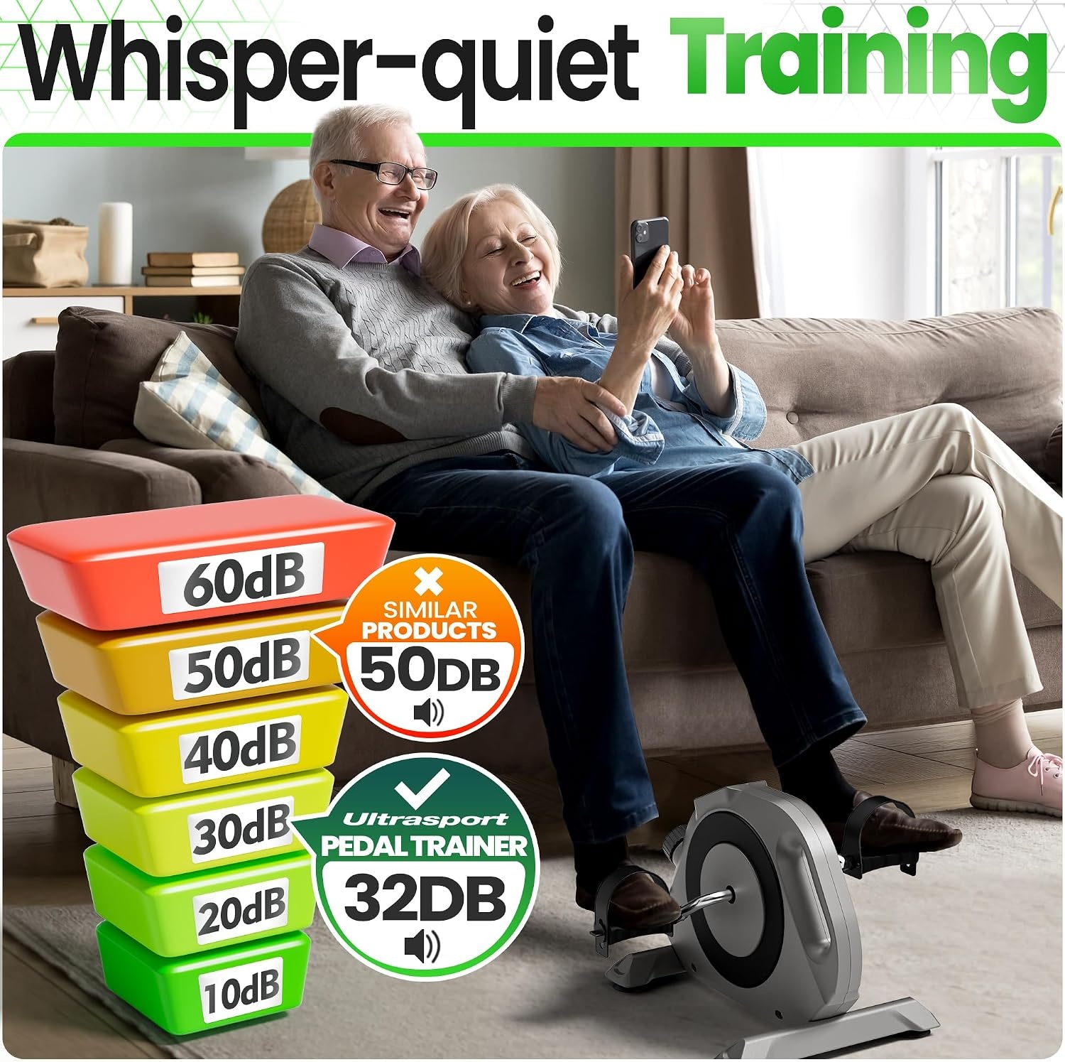 Mini Hometrainer Arm-/Beentrainer Zwart/Grijs met LCD - 53% Korting