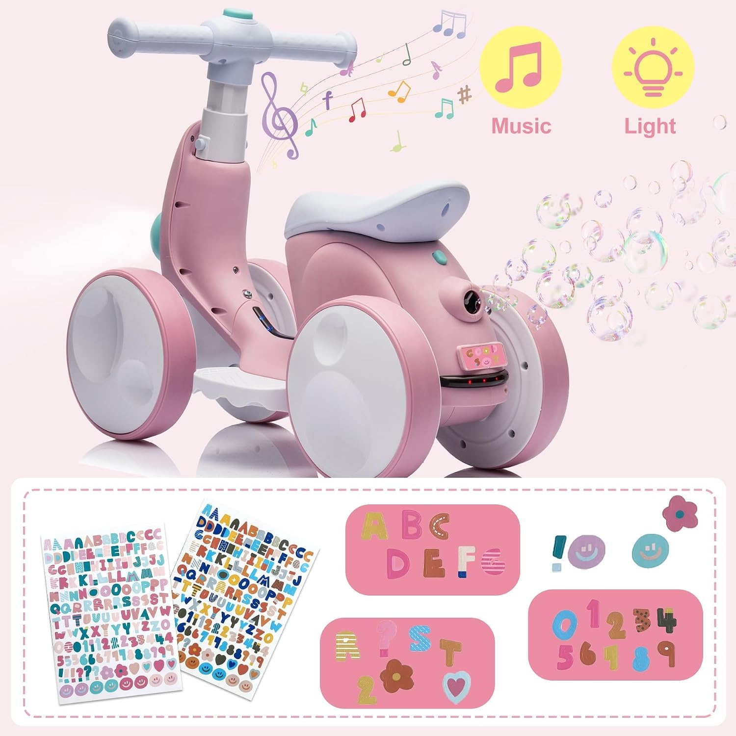 Elektrische Loopfiets 4-in-1 met Muziek & Licht (1-4 Jaar) - 54% Korting!