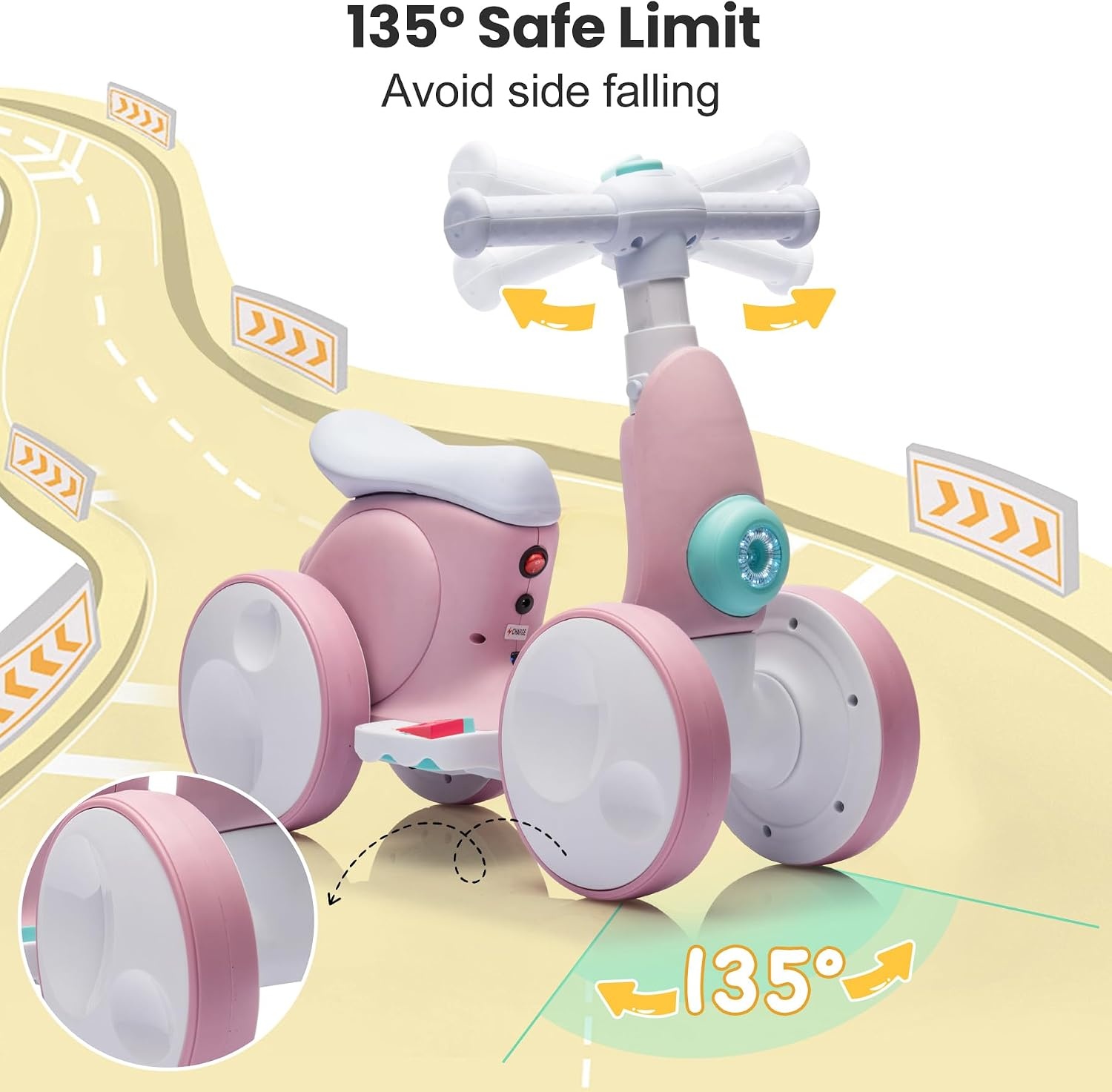 Elektrische Loopfiets 4-in-1 met Muziek & Licht (1-4 Jaar) - 54% Korting!