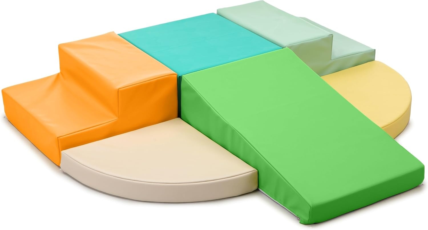 Set van 6 Schuimrubberen Klimblokken voor Kinderen: PU-leer, Montessori - 34% Korting