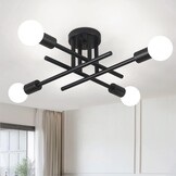 Industriële Sputnik Plafondlamp Zwart - 34% Korting