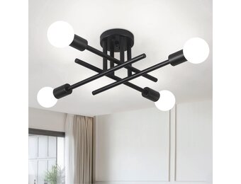 Industriële Sputnik Plafondlamp Zwart - 34% Korting