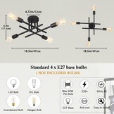 Industriële Sputnik Plafondlamp Zwart - 34% Korting