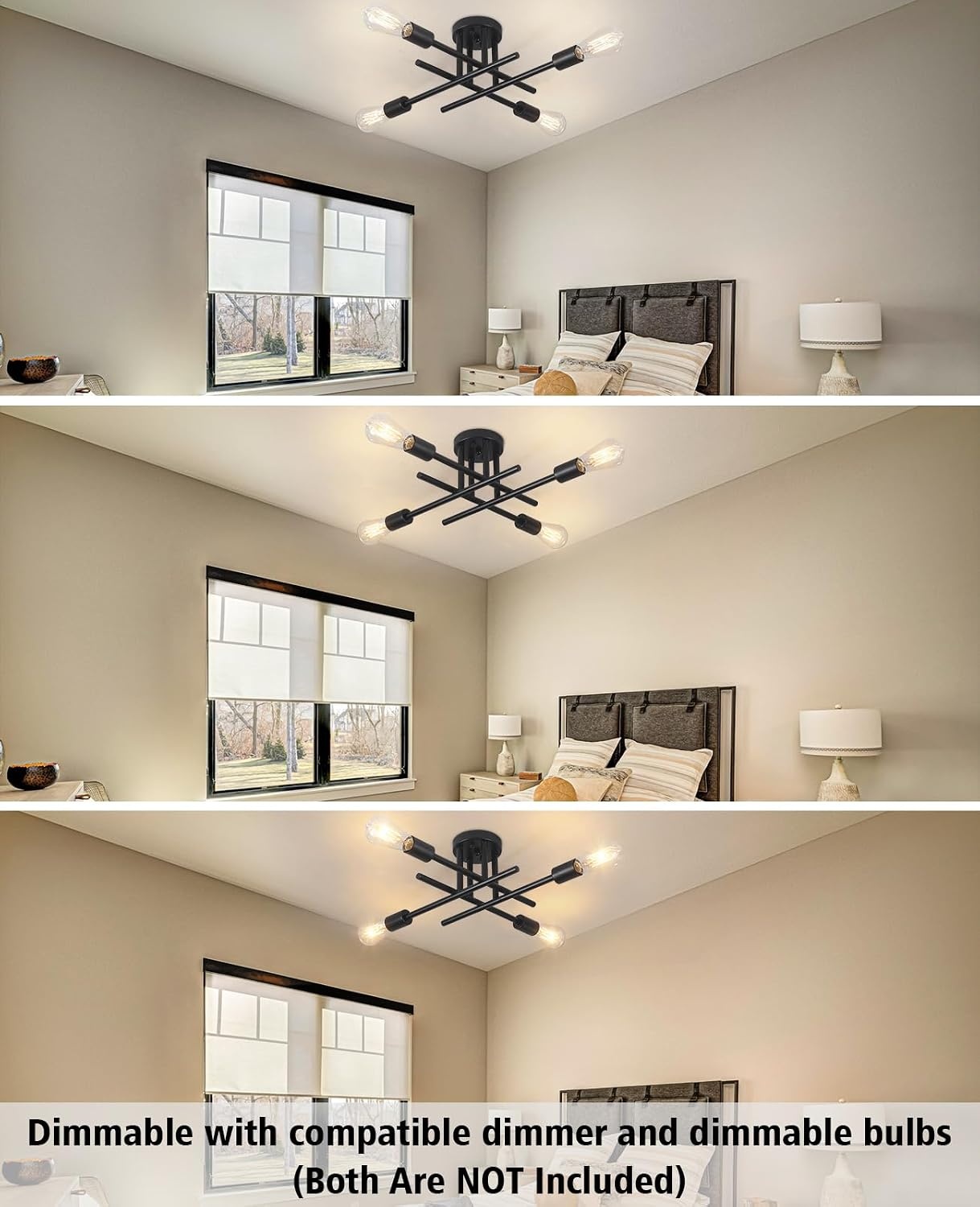 Industriële Sputnik Plafondlamp Zwart - 34% Korting
