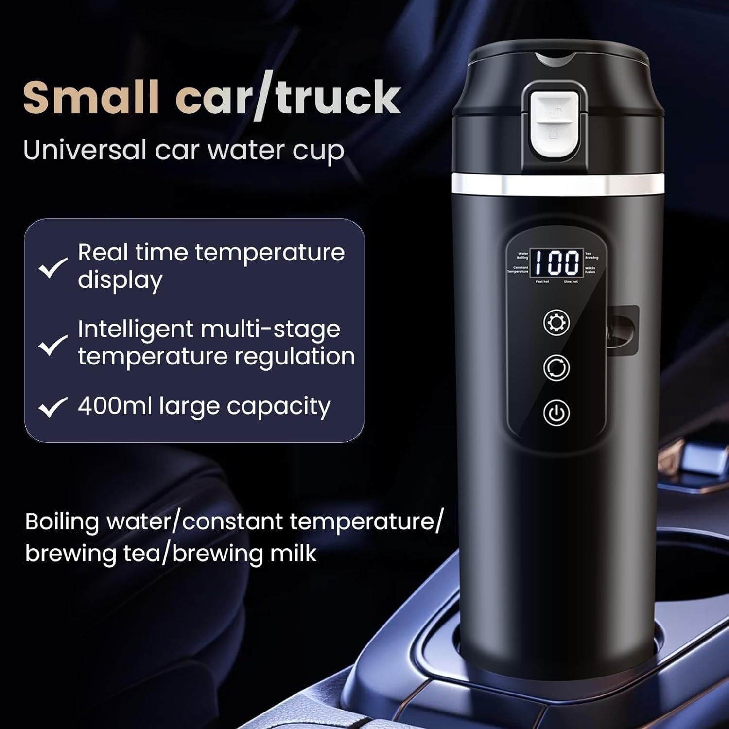 Verwarmde Autokop 400ml - 12V/24V - 52% Korting
