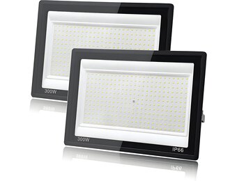 2x LED Buitenlamp Tkdaksy 300W Koel Wit 30000 LM IP66 Waterdicht