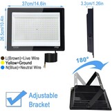 2x LED Buitenlamp Tkdaksy 300W Koel Wit 30000 LM IP66 Waterdicht