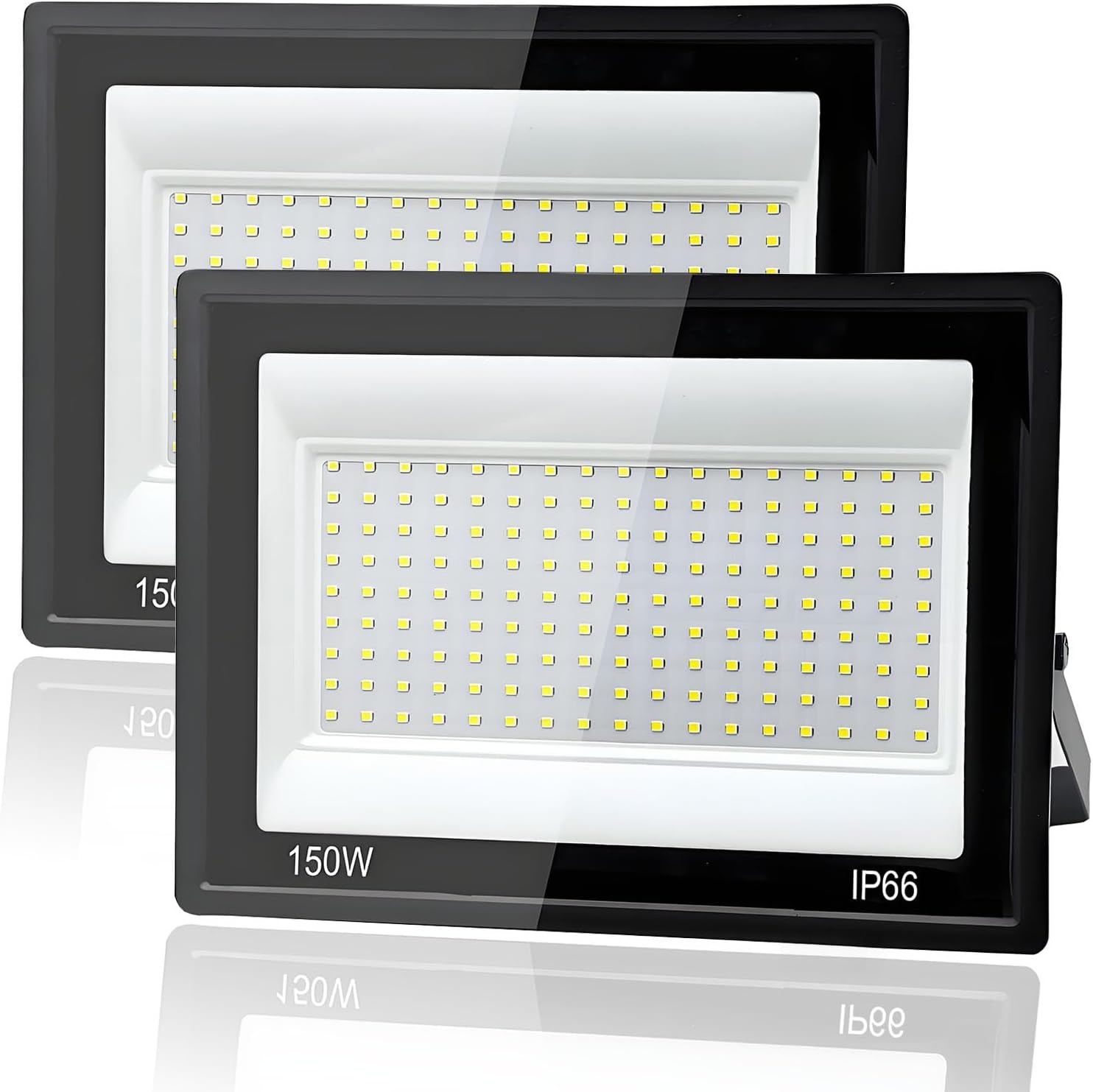 2x LED Buitenlamp Tkdaksy 300W Koel Wit 30000 LM IP66 Waterdicht