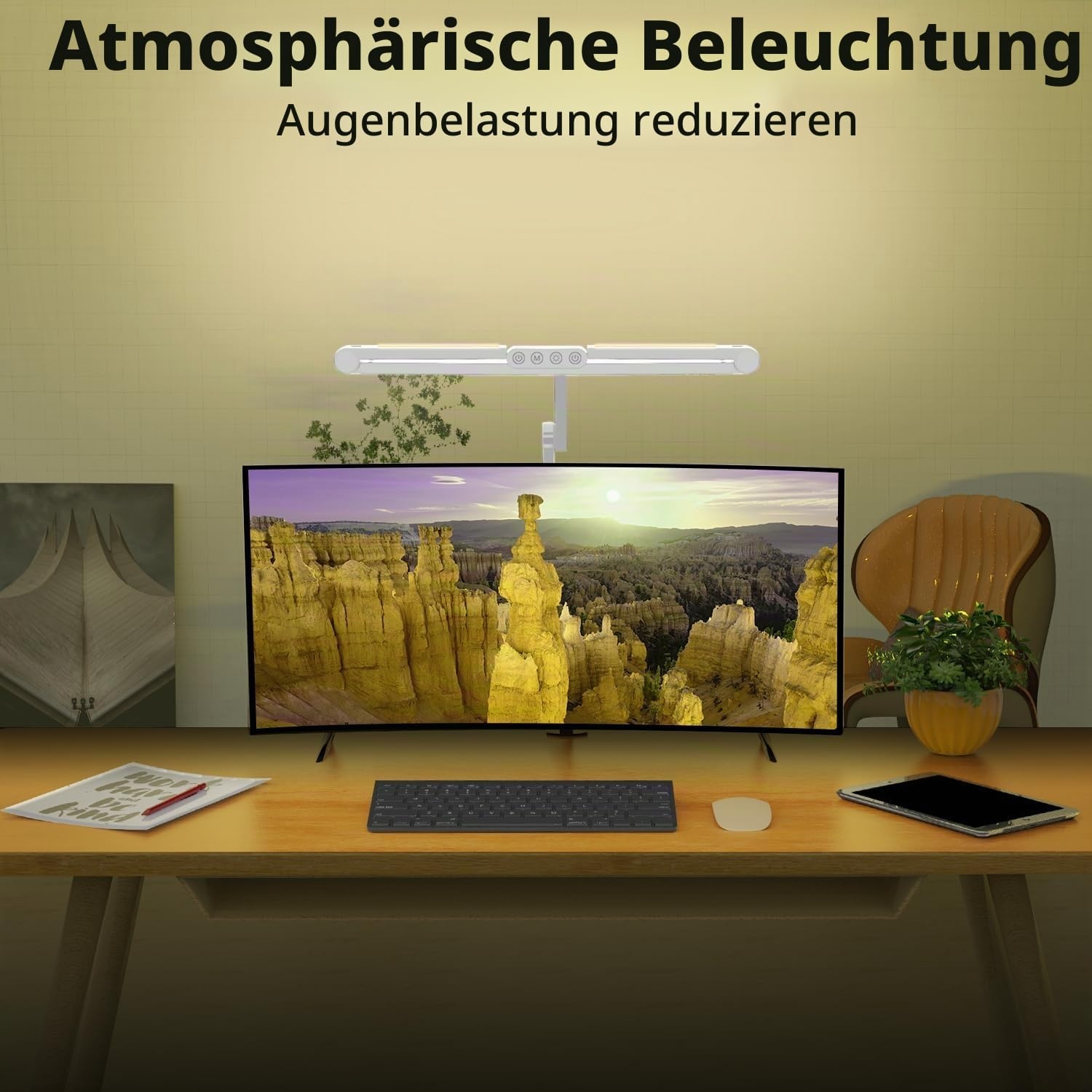 Dimbare LED Bureaulamp 24W - 1500 Lumen Wit (53% Korting)