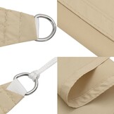 vidaXL Rechthoekig Zonnescherm 4x5m Beige Oxford Stof - 54% Korting