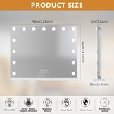 Hollywood Make-up Spiegel FENCHILIN Wit 58x46 cm met RGB LED Verlichting - 34% Korting